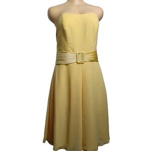 Alfred Angelo Strapless Yellow Dress